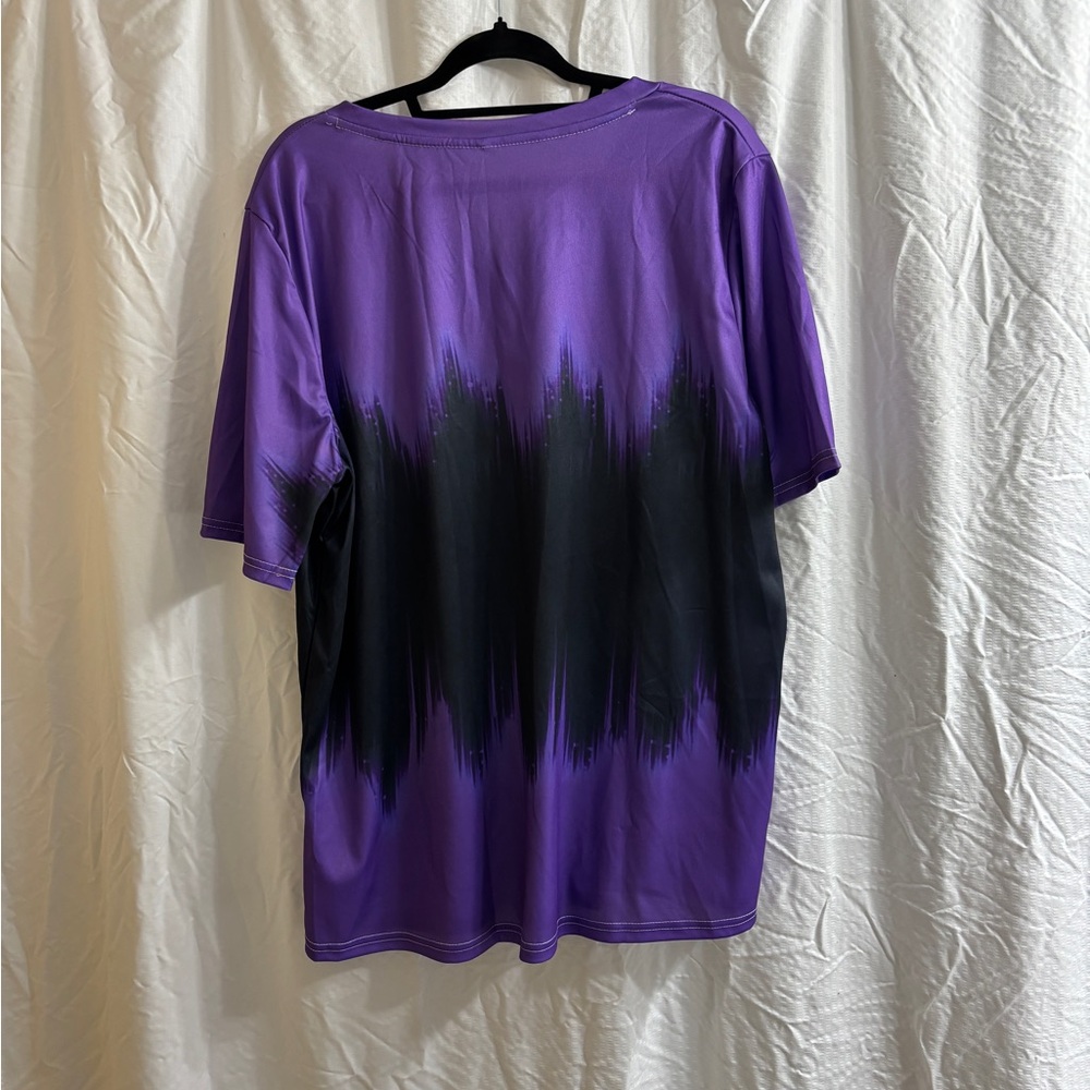 Purple and Black Blouse. Size 5X. - Picture 2 of 3